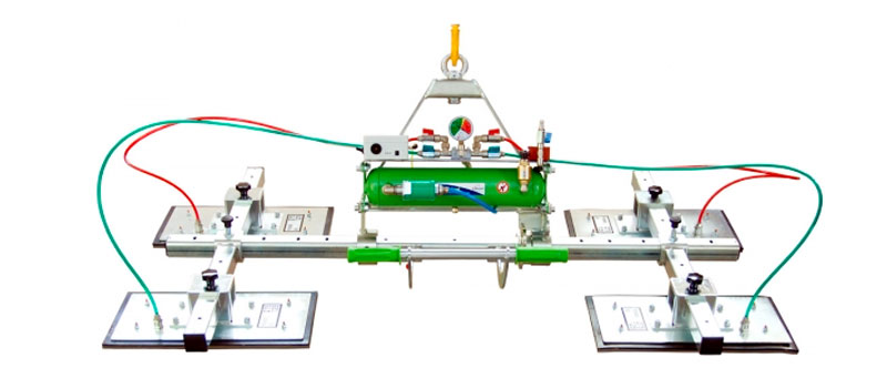 Ventosa per sollevamento in alluminio doppia piastrelle Benman